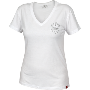 INTENSE T-shirt à col en V pour femme Army Blanc